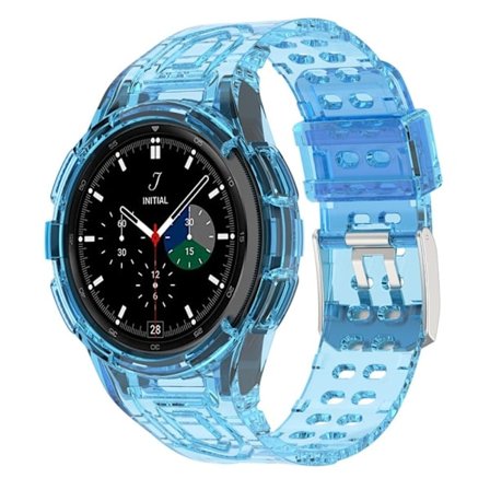 Samsung Galaxy Watch 4 Classic (46mm) klockarmband med fodral - Transparent Blå