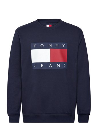 Tommy Jeans Tjm Reg Big Flag Cneck Ext Marinblå
