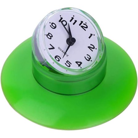 (Grøn)Væg Ur, Mini Sød Badeværelse Køkken Spejl Sugning Væg