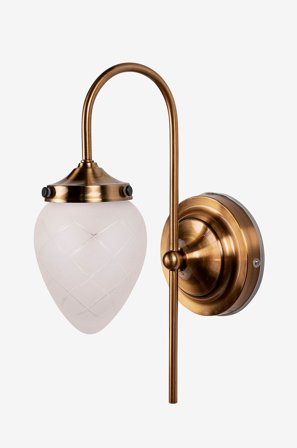 Globen Lighting - Vägglampa Juni IP44 Slipad - Vit - Vägglampor - Från Homeroom