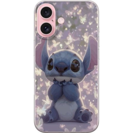 Kompatibelt Mobildeksel til Apple Apple iPhone 16 Stitch søt kawaii sommerfugler lys magisk Disney