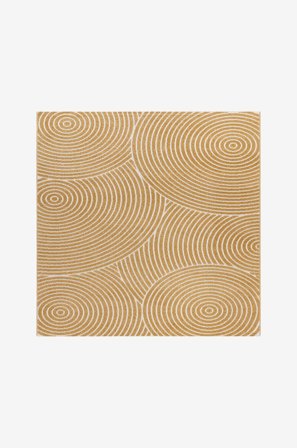 KM Home - Flatvevd teppe Hawaii - Gul - Glattvevde tepper - 200X200 - Fra Homeroom