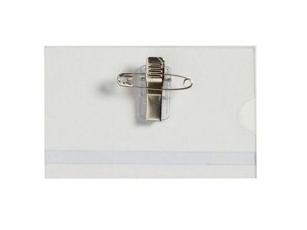 Lyreco Namskylt m.kläm/nål 40x75mm 50/fp - Lyreco - Kontorsmöbler och inredning - Namnskyltar och korthållare - Namnbrickor