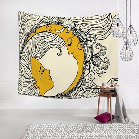Tarot Brand Tapestry Watching the Moon Room Decorative Backg