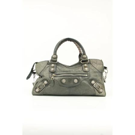 Balenciaga Vintage Pre-owned Leather balenciaga-Tass , Grijs , unisex , Maat: ONE Size Vintage Tassen