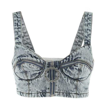 Alessandra Rich Sleeveless Tops Blå, Dame