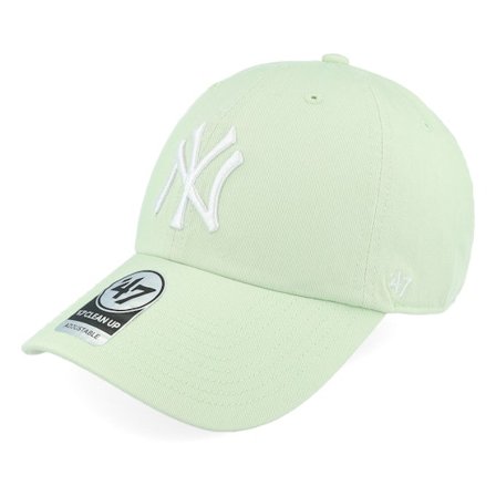 47 Brand - New York Yankees Clean Up Aloe Dad Cap Unconstructed Green Cap - MLB @ Hatstore