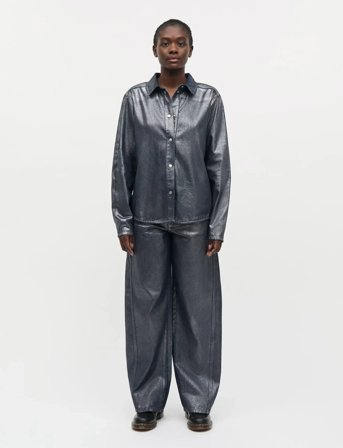 Mads Nørgaard Metallic Denim Calva Shirt - Grey - 36