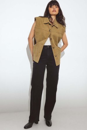 NA-KD Raka jeans med hög midja - Raka jeans - Svart - EU 40