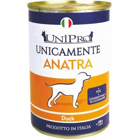 Unipro Unicamente Anatra Cibo Umido Cani Adulti Barattolo 400g