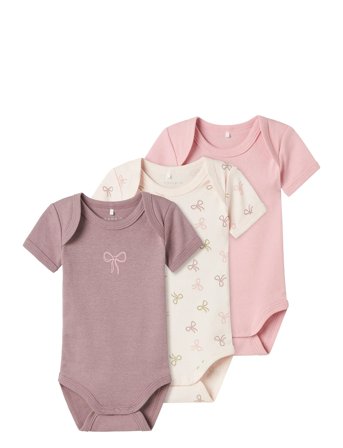 Nbfbody 3P Ss Barely Pink Bow Noos Pink Name It
