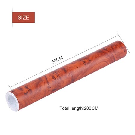 Selvklebende trestrukturert bilinteriør film panel wrap klistremerker vintage stil W1303