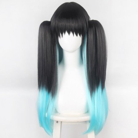 Aavemainen terä Tokitsu Muichiro Kasaju Musta liukuvärjäys Sekoitettu sininen ja vihreä Tuplahevosennäntä Cos-peruukit