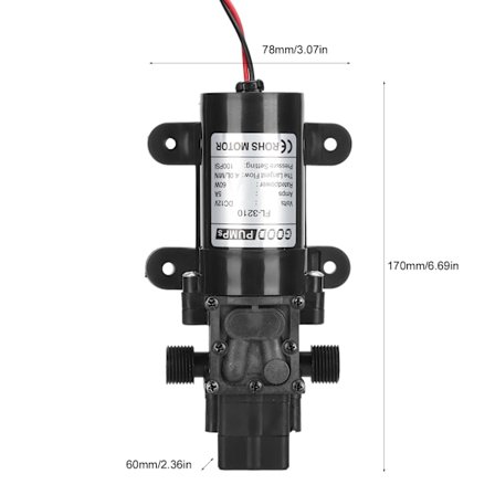 Effektiv Självsugande Vattenpump, 12V DC Membranpump för Marint Bruksvatten och Energibesparande Automatisk Kontroll