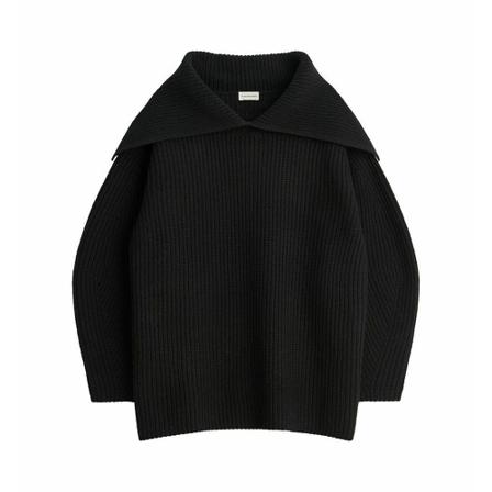By Malene Birger Fevila Oversized Sweater Sort, Dame