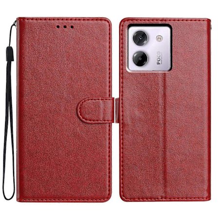 Kompatibel med Xiaomi Poco M7 Pro 5G Læder Etui Wallet Stand Telefon Cover med Praktisk Håndledsrem-lingling}
