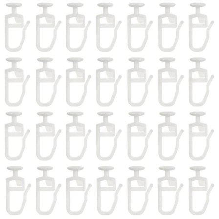 Gardinslydere - 200 Pak - 8,3 mm Hoved - Foldbare Gliderkroge - Gardinskinne Spor Glider