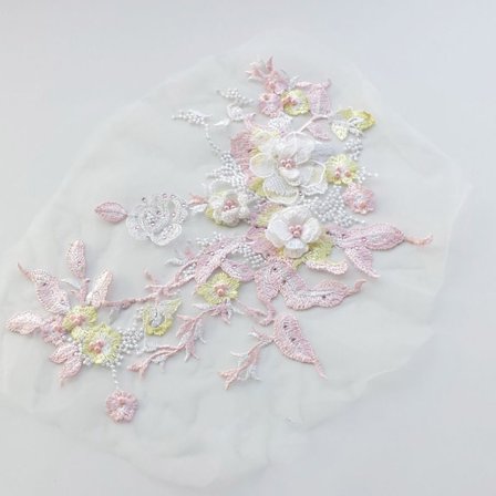 3D Spetsblommor Bröllopsklänning Trim 1 1