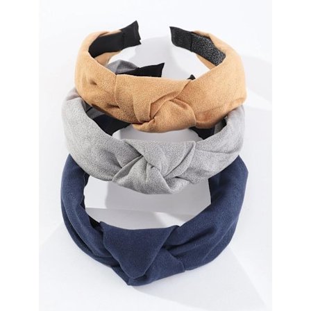 Pack 3 Diadem med knyted tyg C:a 30~35cm. bred