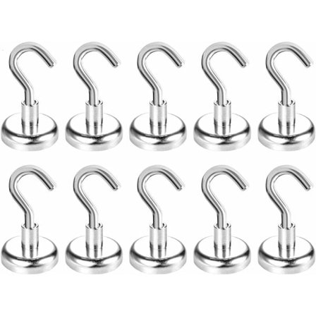 Magnetiska krokar, 22 kg superstarka neodymmagnethakar 25 mm magnethakar (10 st)