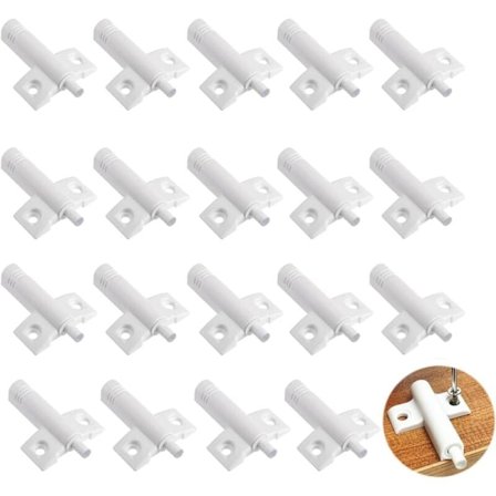 Pakke med 20 dørdempere, dørdemper, skapdemper, skuffdempere, støtfangere, myke buffere, stille pute (hvit) KLB