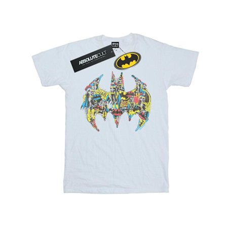 DC Comics Dam/Kvinnor Batman Batgirl Logo Collage Bomull Boyfriend T-Shirt