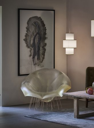 Plivello taklampe 3 skjermer small - hvit/gyllen