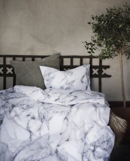 Påslakanset Marmor 2-Del Vit - Borganäs of Sweden