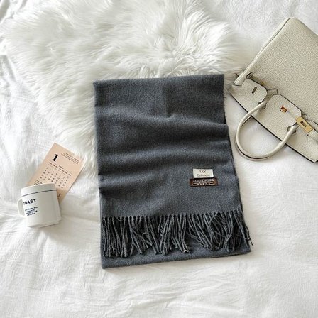 Enfärgad scarf för kvinnor på vintern, ny europeisk och amerikansk imitation kashmirscarf, mångfärgad varm scarf, lång sjal