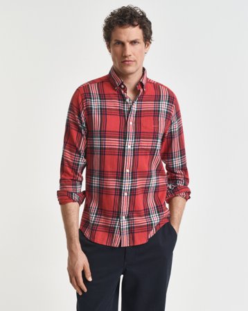 GANT Herren Regular Fit Windblown Flannel Karohemd (S)