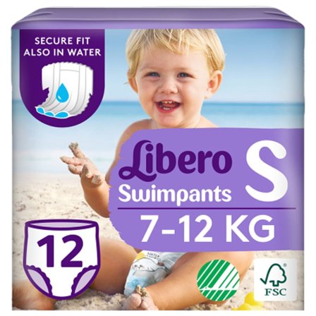 Libero Svømmeble Str. S, 7-12 kg, 12 stk., Børn & Forældre, Bleer, Svømmebleer