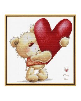 Broderikit Billede Stort Hjerte - Luca-S