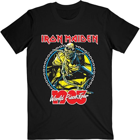 Iron Maiden Unisex Adult World Piece Tour ́83 V.2. T-shirt XL B