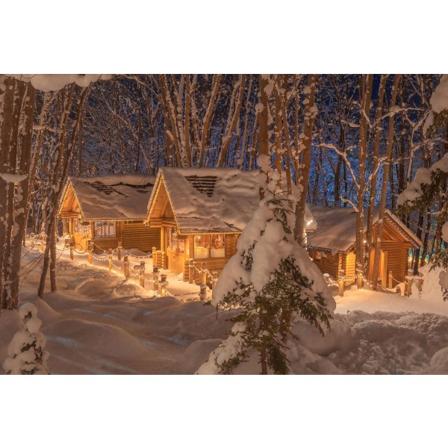 30x40CM Håndlavet 5D Kunst Diamantmaleri - Sneklædt Chalet, egnet