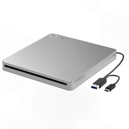 Extern Blu Ray DVD-enhet, USB 3.0 och Type-C CD DVD-spelare för Laptop och PC