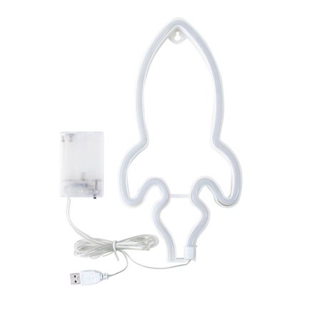 Raket Neon Skyltar Special Led Nattlampa Väggdekor Batteri Eller USB