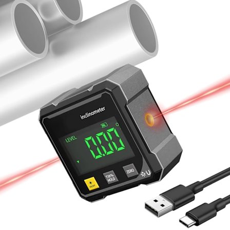 Firesidig magnetisk digital vinkelmåler, digital magnetisk vinkelsøker, gjæringsmåler for bordsag, måleverktøy for trebearbeiding