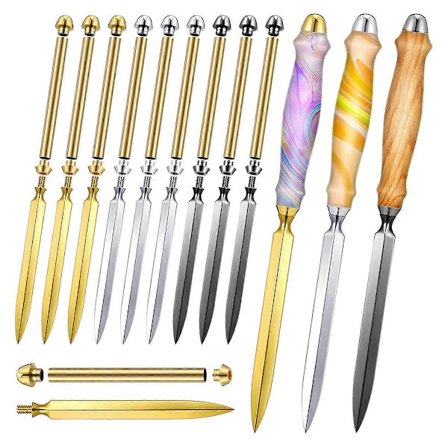 9 st Brevöppnare Träbearbetningsprojekt Kit, DIY Kuvertskärare Pappersbrevskniv Svarvningskit Gåva