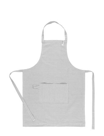 Apron Ella Gots Organic Home Textiles Kitchen Textiles Aprons Grå Noble House