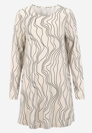 Cellbes of Sweden - Mønstret jerseytunika med lommer i beige / sort / mønstret til damer i størrelse 46/48