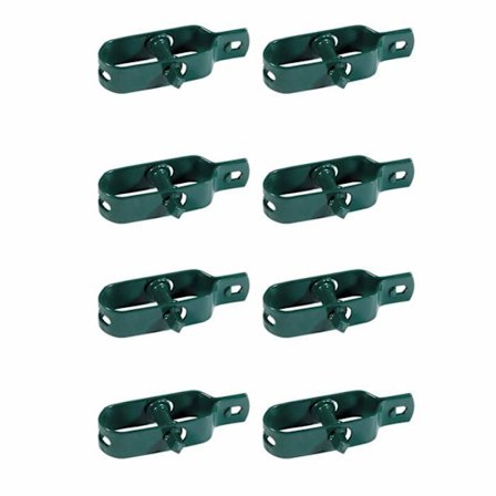 Verde Pakke med 8 plastbelagte ståltrådsbindere til hegn, net, tørresnor, metal til haven, til stolper, pakke med 8