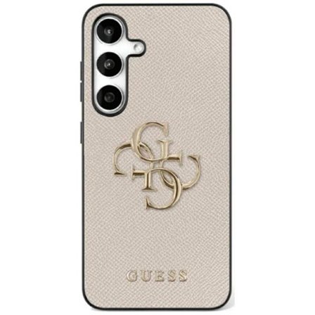 Guess Mobilskal till Galaxy S25 Grained Big 4G Logo Small Classic - Beige