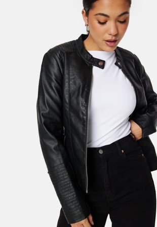 VILA Blue Coated Jacket Black Klær