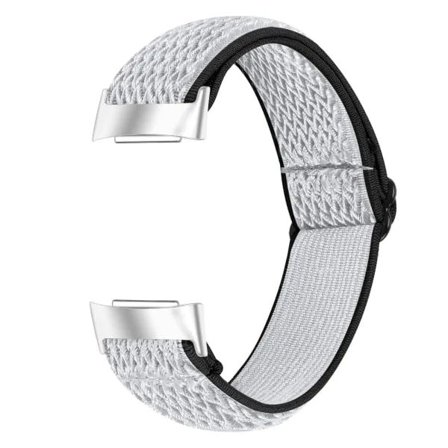 Fitbit Charge 5 -ranneke, nylon, harmaa/musta