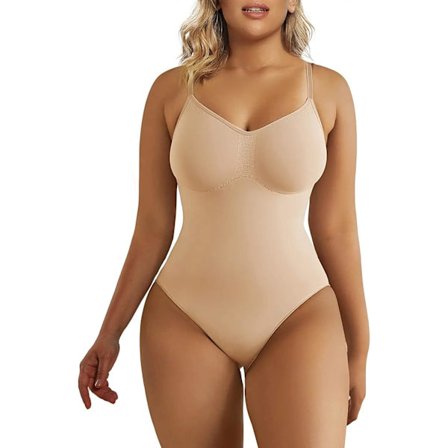 Kvinnors Shapewear Bodysuit Tummy Control Body Shaper Seamless Sculpting Snatched Waist Body Suit