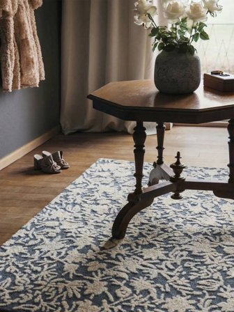 Decora Dywan - Niebieski 200X300 Wełna, W Stylu Klasycznym