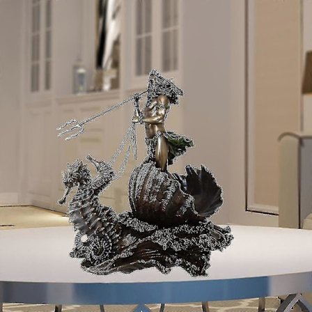 Poseidon, Kreikan Merten Jumalan Patsas, Hartsi, Neptunus Merihevosella