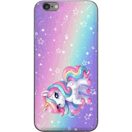 Yhteensopiva Puhelinkuori Apple iPhone 6s Plus Stitch polaroid-kehyksissä sinisillä pastellisävyillä ja suloisilla ilmeillä kollaaseissa sydämillä