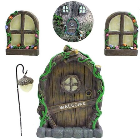 Miniatyyri talo ikkuna ja ovi, Miniatyyri keiju puu koristeet