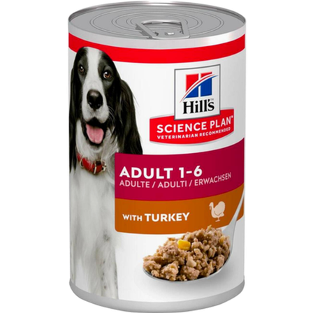 Hills Science Plan - Adult Turkey Canned - Wet Dog Food 370 g x 12 - Hund - Hundefôr & hundemat - Våtfôr & våtmat - ZOO.no